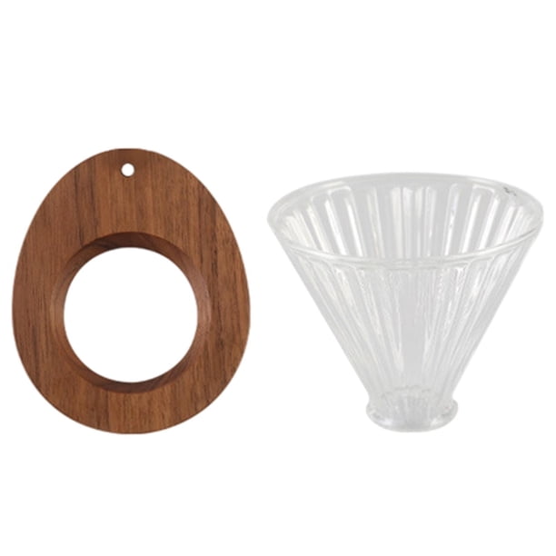Soporte de madera para filtro de café, soporte para goteo, rejilla para goteo de café, herramienta manual reutilizable para cafetería. Establecer