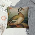 thumbnail image 2 of QZHH  Wood Duck Throw Pillow Cover Painting Animal Artwork Wild Feather Outdoor Nature Plumage Square Pillow Case Cushion Cover for Home Car Decorative, 2 of 5