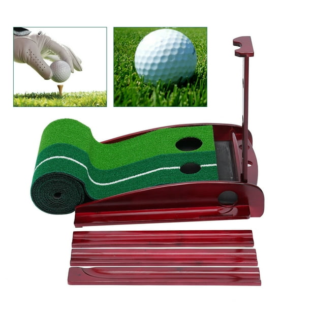 Fichiouy Indoor Golf Putting Green Practice Mat with Auto Ball Return
