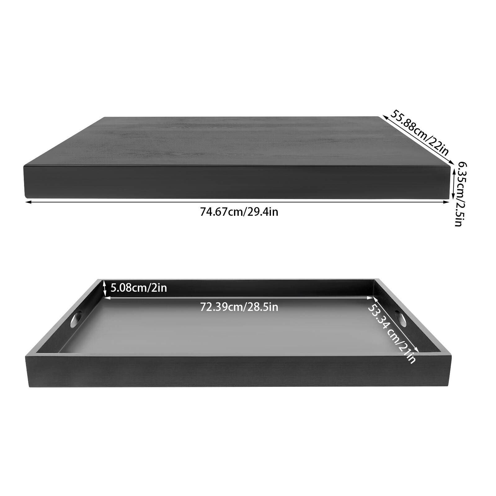 Pine Wood Stove Cover, 28.5x21in Multi-Functional Tray with 2in Raised Edges, 44lbs Load Capacity, For Small Apartments and RVs