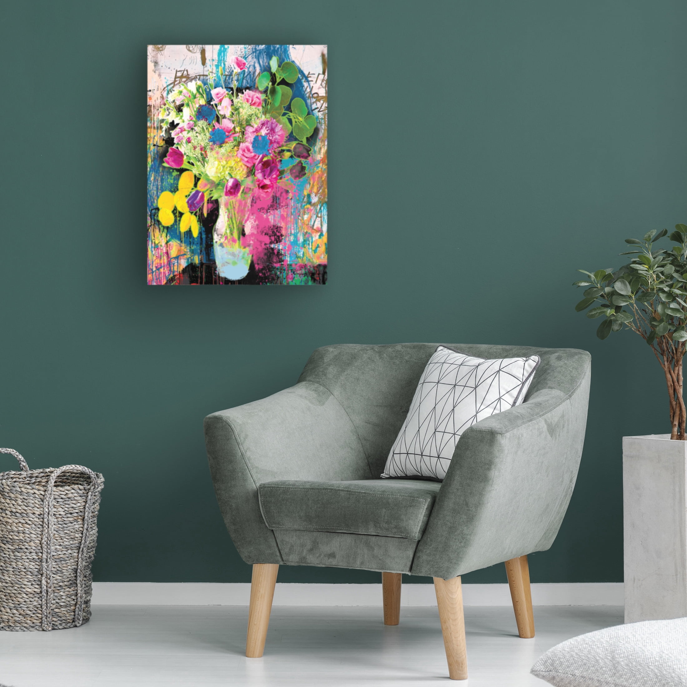 Canvas Wall Art - Porter Hastings 'Urban Bouquet 15' Wall Art for Living Room, Bedroom, or Office Décor by Trademark Fine Art - 18 x 24 Inches