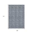 thumbnail image 3 of HomeRoots 655035 9 x 12 ft. Blue & Gray Floral Transitional Washable Machine Made Rectangle Area Rug with UV Protection, 3 of 8