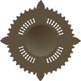 thumbnail image 5 of 29 1/8"OD x 1 1/4"ID x 4"P Haylynn Ceiling Medallion Rust Finished, 5 of 7
