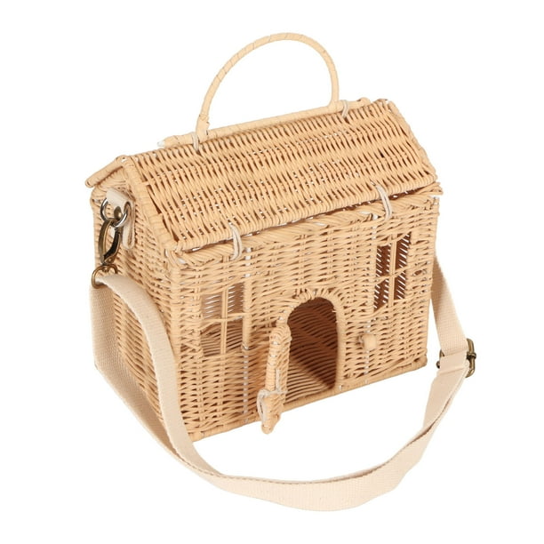 Handwoven Rattan Bag Rattan Shoulder Bag Light Weight Portable Handle for Travel Walmart