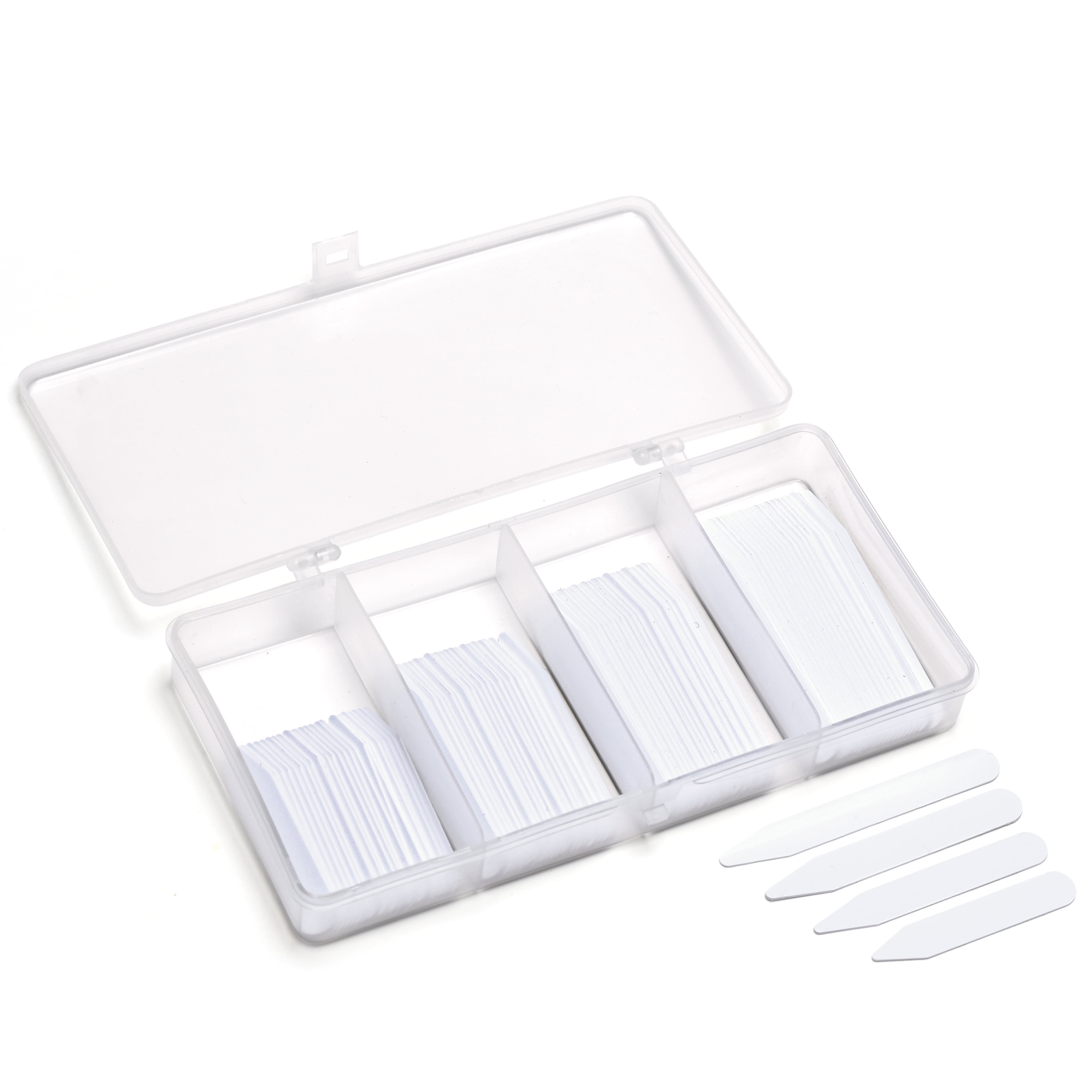 100 Plastic Collar Stays in Plastic Box for Men Dress Shirts Walmart
