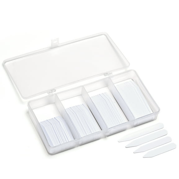 200-Piece Set of Sturdy Collar Stays (2.2", 2.5", 2.7", 3") for Men's Dress Shirts