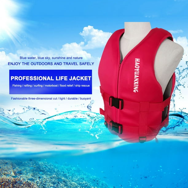 Kavoc Neoprene Life Jacket Adult Fishing Surf Drifting Safety Life Vest  (Red M) 