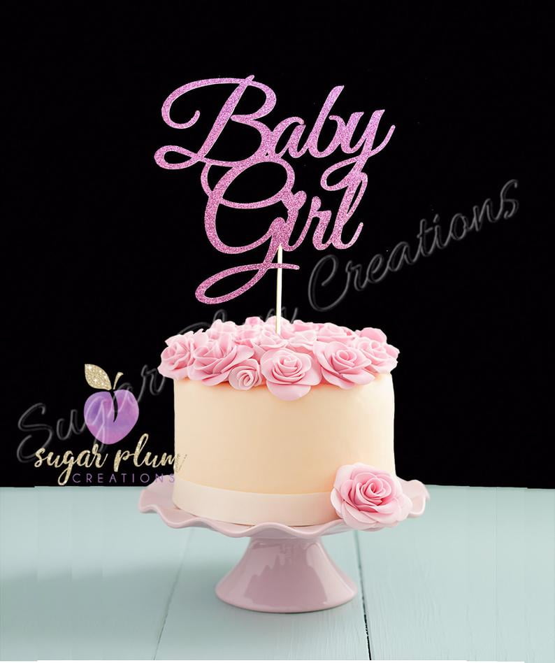 Baby Girl Cake Topper in PINK