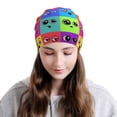 thumbnail image 2 of Naloa Doodle Faces Emotions Soft Beanie Hat, Knit Beanie Daily Beanie in Fine Knit for Women Men Winter Travel, Outdoor, 2 of 7