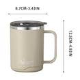 thumbnail image 2 of Insulated Coffee Mug, 20oz Stainless Steel Tumbler with Slider Lid Travel Coffee Cups with Handle for Camping Office Home, Black(D), 2 of 6