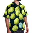 thumbnail image 2 of Tennis Men's Button Down Casual Hawaiian Print Short Sleeve Summer Beach Shirt, 2 of 6