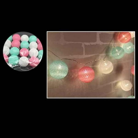 

Toddler Toys 20 LED Cotton Globe Ball String Lights AC & Battery Globe Bedroom Decoration Holiday Garland Christmas Lighting Chain