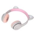 thumbnail image 5 of Auriculares Bluetooth con oreja de gato, cancelación de ruido, retráctiles, inalámbricos, con tarjeta enchufable, luz LED de Color, auriculares para niños, 5 of 5