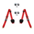 thumbnail image 1 of Ford 1952-1954 Airplane 3 Point Red Retractable Bucket Seat Belt Kit with Bracketry - 2 Belts, 1 of 1