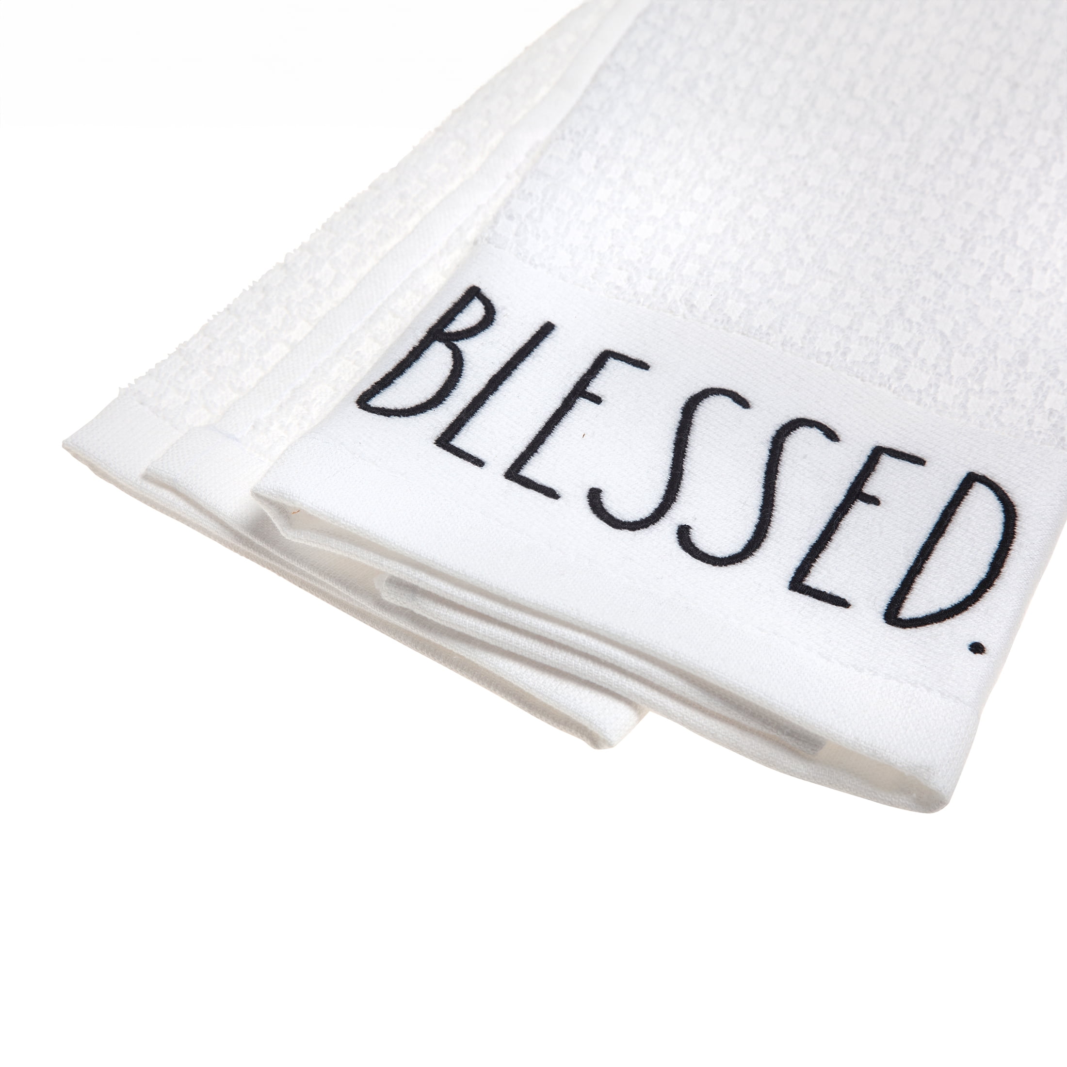 (2 pack) Rae Dunn Blessed Kitchen Towels, 3 Pack