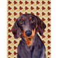 thumbnail image 1 of 11 x 15 In. Dachshund Fall Leaves Portrait Flag, Garden Size, 1 of 1