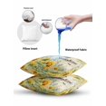 thumbnail image 6 of Outdoor Pillows Waterproof, Summer Sunflower Throw Pillows with Inserts Included, Vintage Floral Botanical Bee Farmhouse Indoor Outdoor Decorative Lumbar Pillow for Bed/Couch/Patio 16"x16", 1Pcs, 6 of 8