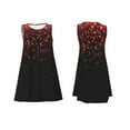 thumbnail image 7 of Lsque Red Glitter1 Pattern Summer Dresses for Women – Sleeveless T-Shirt Swing Sundress, Perfect for the Beach and Casual Days, 7 of 7