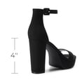 thumbnail image 4 of Sandalia DREAM PAIRS DWUMHS2508 Negra de Gamuza con Plataforma y Tacón 10 cm, 4 of 7