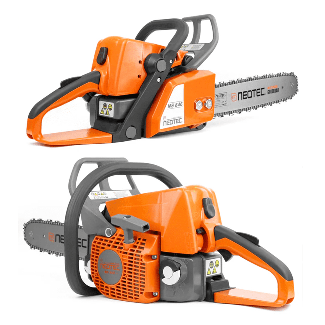 NEOTEC 16 inch 45.4cc 2-Cycle Gas Chainsaw, Professional-Grade for Wood Cutting