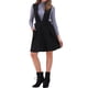 thumbnail image 1 of Allegra K Falda de Peto con Tirantes para Mujeres, Escote en V, Corte A, por encima de la rodilla, Vestido Pinafore M Negro, 1 of 6