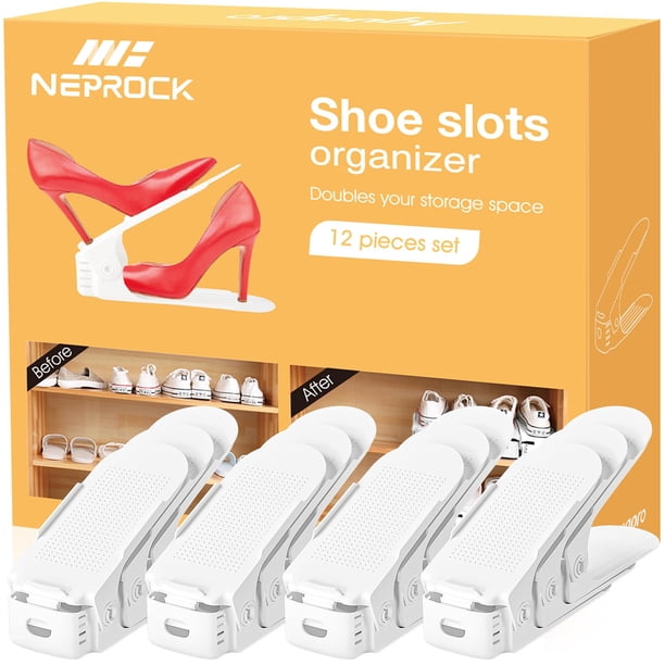Organizador de ranuras para zapatos Neprock para organizar el armario (paquete de 12)