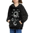 thumbnail image 3 of DISNIMO Sun Moon Pullover Hoodies for Boys Star Hoodie Galaxy Sweatshirt Kids Streetwear Hoodie with Pockets Girls Hooded Sweatshirts Size 6-7 Children School Fall Clothes Boy, 3 of 7