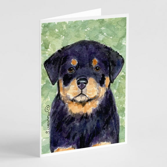 Rottweiler Greeting Cards and Envelopes Pack of 8