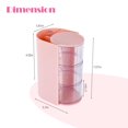 thumbnail image 2 of Organizador de accesorios para el cabello IPENP rosa de 3 capas de plástico transparente, 2 of 8
