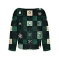 thumbnail image 6 of Kaliqueen Womens Tops 2025 Trendy Christmas Print Crew Neck Long Sleeve Shirts for Women Knitted Pullover Fall Winter Casual Loose Fit Tunic Tops, 6 of 6