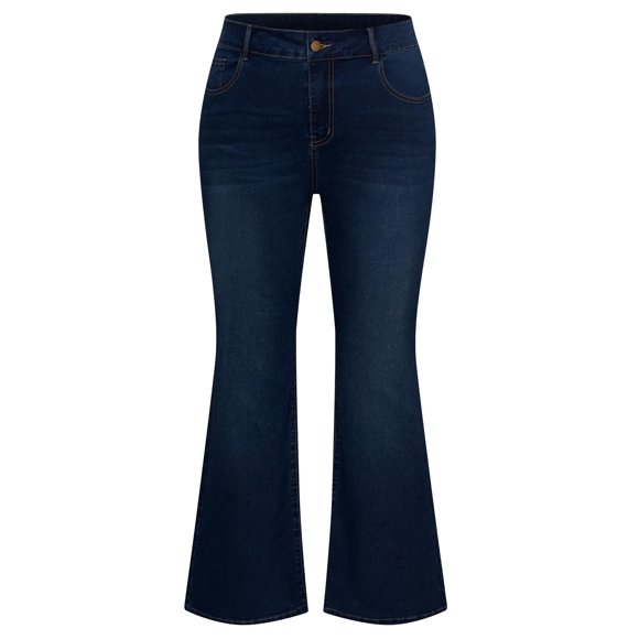 Vaqueros Hanna Nikole para mujer, largos, acampanados, 20 Plus