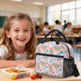 thumbnail image 4 of Xoenoiee Rainbow Heart Cloud Floral Print 3 PCS Girls Backpack School Bag and Lunch Box Set with Pencil Case for Middle School Teenage Heavy Duty Bookbag Back Packs Travel Laptop Bags Daypack, 4 of 6