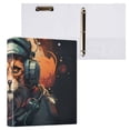 thumbnail image 3 of Lion Hoodie Earphones 3 Ring Binders 1.5 inch Hardcover File Folders with Interior Pockets A4 Size Organizer for School Office Hospital, 3 of 8