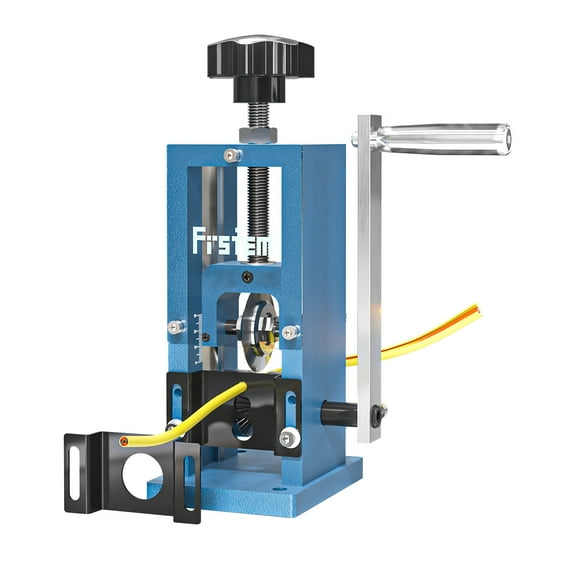 Frstem Manual Wire Stripping Machine, 0.06''-0.98'' Wire Stripper Machine with Hand Crank or Drill Powered, 65 MN Spring Steel Blade Portable Aluminum Frame Wire Peeler for Scrap Copper Recycling