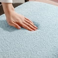 thumbnail image 4 of 40" Storage Bench with Gold Legs for End of Bed, Faux Fur Entryway Bench with Upholstered Padded, Storage Ottoman Bench for Living Room Bedroom, Blue, 4 of 9