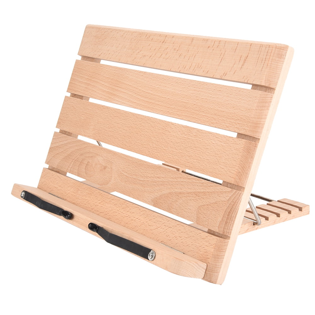Sonew Portable Wood Book Rack Stand 5 Levels Adjustable Music Scores