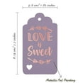thumbnail image 5 of Inkdotpot 50 Pack Love Is Sweet Wedding Favor Paper Tags Craft Real Rose Gold Foil Hang Tag, 5 of 6