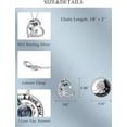 thumbnail image 4 of CACA LADY I Love You Necklace 100 Languages Projection Necklace 925 Sterling Silver Cute Animal koalas Pendant Necklace jewelry Gifts for Mom Women Birthday Mothers Day, 4 of 6