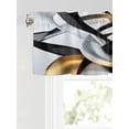 thumbnail image 6 of Valances for Windows Black Gold Abstract Rod Pocket Cafe Window Treatments Valance Curtains for Kitchen Bathroom Laundry Basement Windows 54"x18", 6 of 9