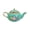 Lake blue, variant on Chinese Styles Enameled Alloy Jewelry Accessories Holder Teapot Shape Trinket Box Elegant Desk Ornament