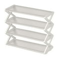 thumbnail image 2 of Fmbmuo Freestanding Shoe Rack Plastic 4 Tier Organizer, Minimalist for Entryway, Closet, Easy Assembly Portable Shoe Rack (Gray), 2 of 5