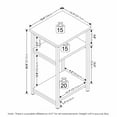 thumbnail image 3 of Furinno Just 3-Tier Industrial Metal Frame End Table with Storage Shelves, 2-Pack, Amber Pine, 3 of 5