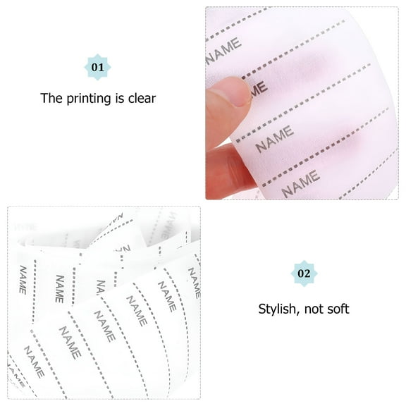AUQ 2 Sets of Washable Iron on Name Labels Garment Fabric Tags Marker for Clothes