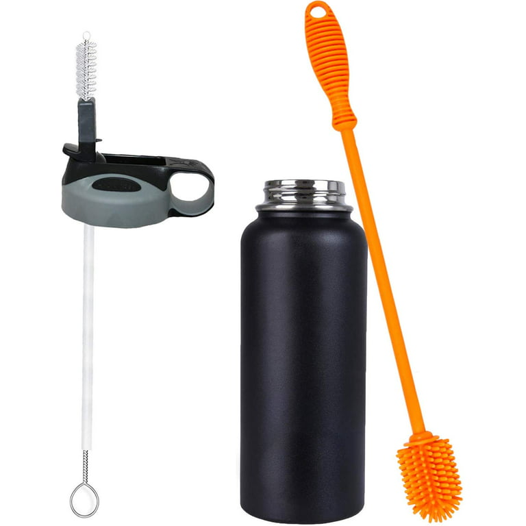  Kitchiny 12.5 Silicone Bottle Brush and Straw Cleaner Brush  Set, Bottle Cleaner Brush for Hydroflasks, Insulated Sports Bottles, Straws