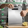thumbnail image 6 of Uiz Merueh Titanium Cutting Board - Titanware Cutting Boards for Kitchen Non Toxic, Double-Sided Medical-Grade Hygiene Durable Non Moldy, Dishwasher Safe Stainless Steel Cutting Boards, 6 of 8