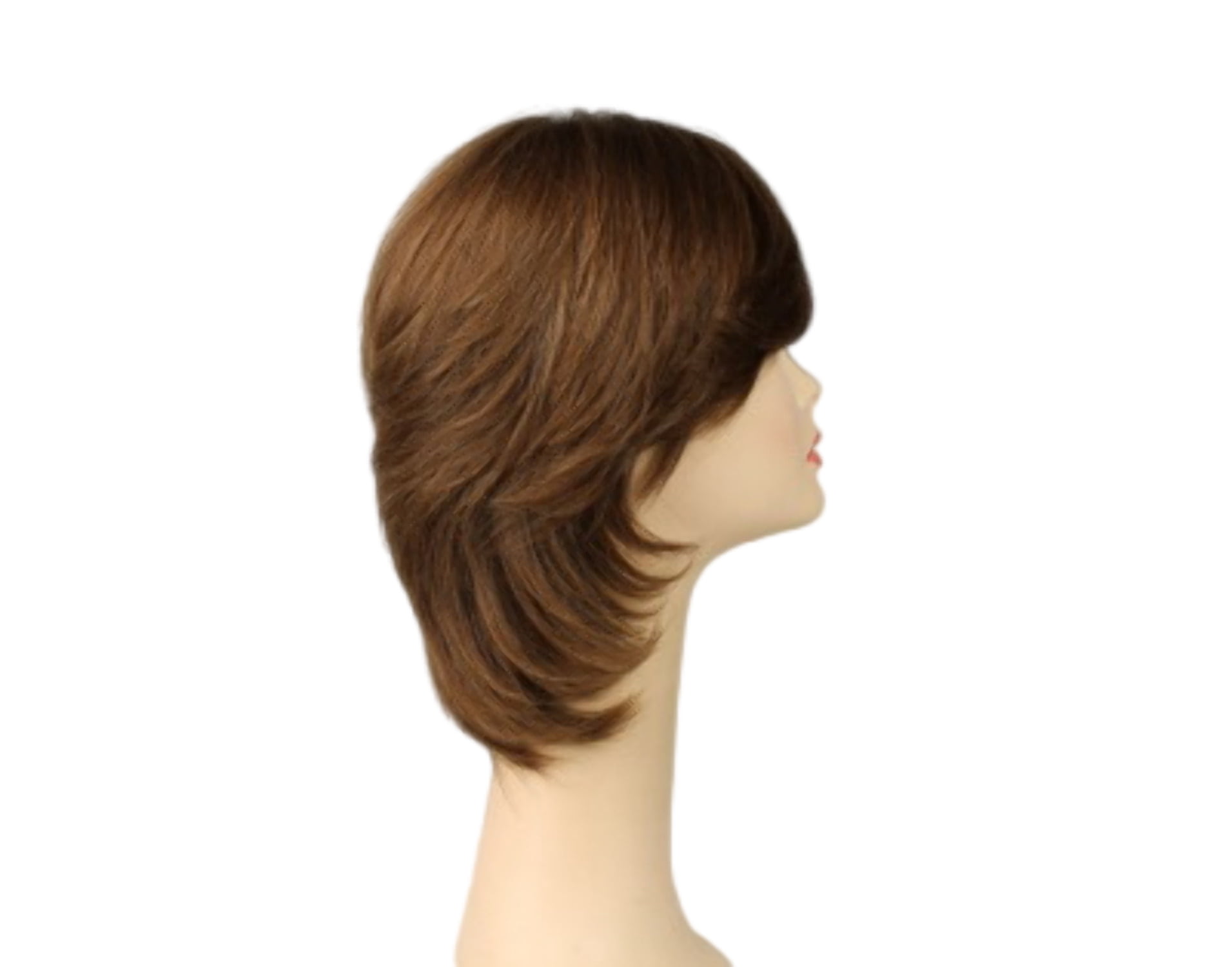 European Human Hair Freeda Wig Regina Light Brown With Blonde Highlights Multi Skin Top Size L