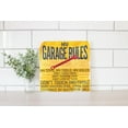 thumbnail image 2 of My Garage Rules Orange Stripes Wrench 12 x 12 Wood Wall Sign Plaque, 2 of 4