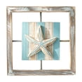 thumbnail image 2 of Cififendec Mediterranean Seashell Wall Plaques, 9.84", Wooden Distressed Frame 3D Coastal Hanging Art for Bedroom Beach Homestay Wall Decor, 2 of 7