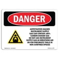 thumbnail image 1 of SignMission OS-DS-A-1218-L-2397 12 x 18 in. OSHA Danger Sign - Asphyxiation Hazard Instrument, 1 of 1