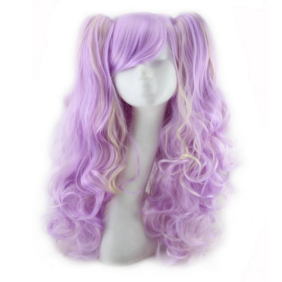 NAMZI Wig Curly Hair Wave Medium Temperament Wig Headgear(26.8in，A113)